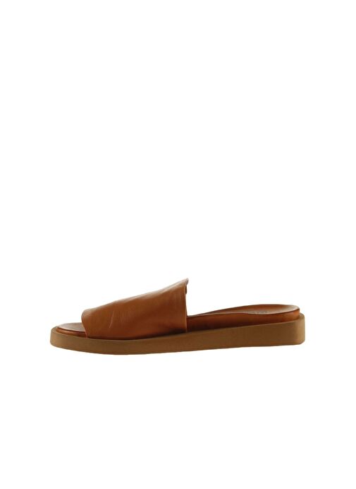 Bueno Shoes Taba Deri Kadın Düz Terlik 01wq9103 - Görsel 4