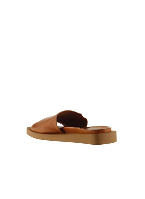 Bueno Shoes Taba Deri Kadın Düz Terlik 01wq9103 - Görsel 5