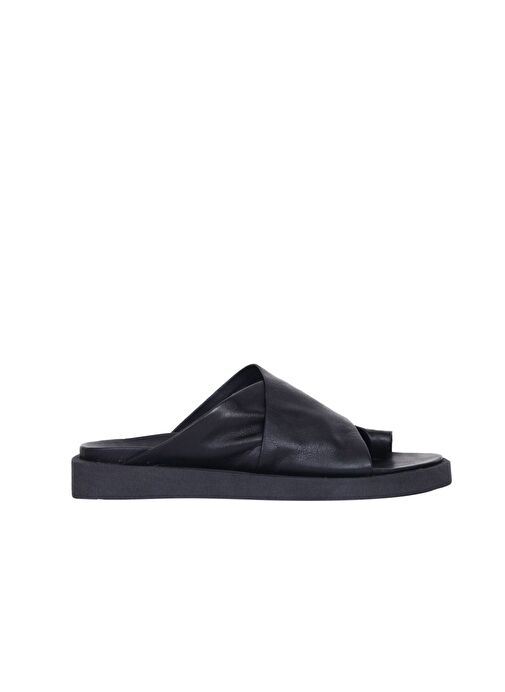 Bueno Shoes Siyah Deri Kadın Parmak Arası Terlik 01ws2809 - Görsel 2