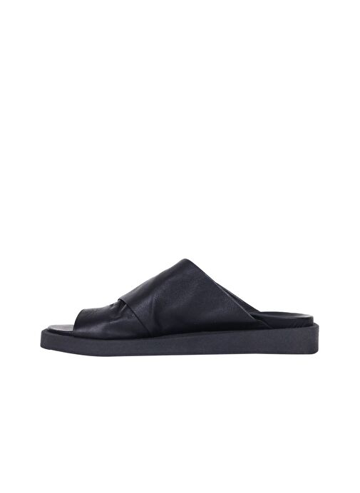 Bueno Shoes Siyah Deri Kadın Parmak Arası Terlik 01ws2809 - Görsel 4