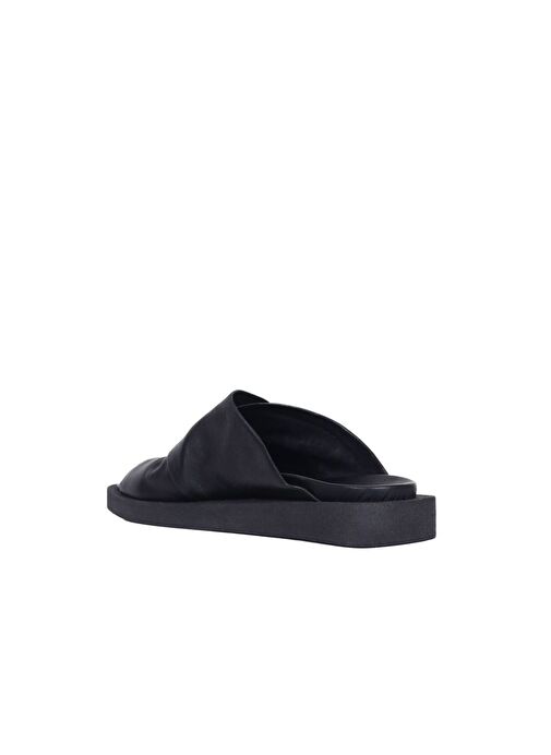 Bueno Shoes Siyah Deri Kadın Parmak Arası Terlik 01ws2809 - Görsel 5
