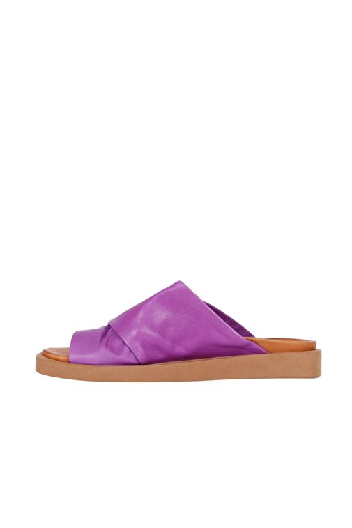 Bueno Shoes Lila Deri Kadın Parmak Arası Terlik 01ws2809 - Görsel 4