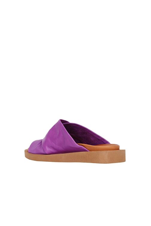 Bueno Shoes Lila Deri Kadın Parmak Arası Terlik 01ws2809 - Görsel 5