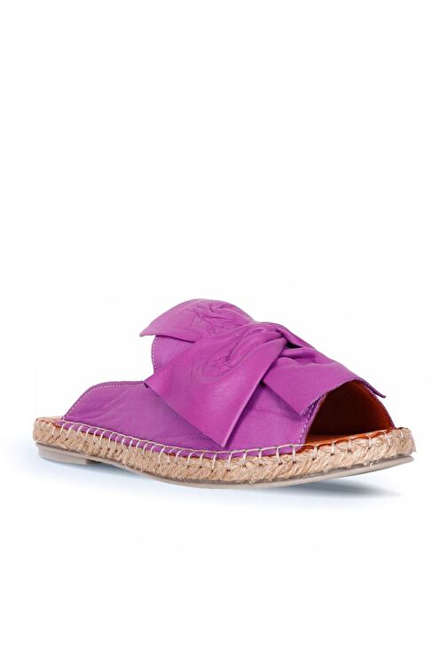 Bueno Shoes Lila Deri Kadın Espadril Terlik 01wn1632 - Görsel 3