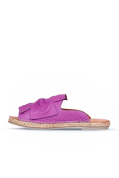 Bueno Shoes Lila Deri Kadın Espadril Terlik 01wn1632 - Görsel 4
