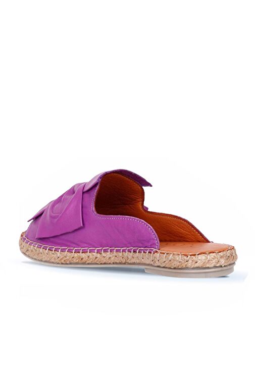 Bueno Shoes Lila Deri Kadın Espadril Terlik 01wn1632 - Görsel 5