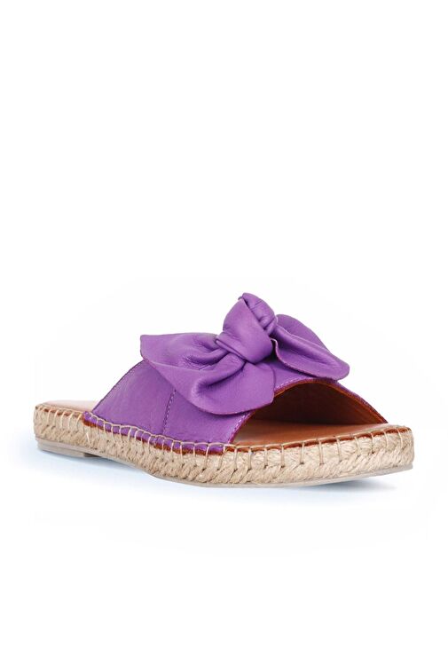 Bueno Shoes Lila Deri Kadın Espadril Terlik 01wl4605 - Görsel 3