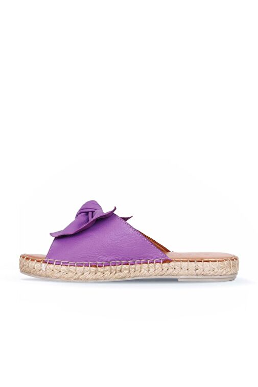 Bueno Shoes Lila Deri Kadın Espadril Terlik 01wl4605 - Görsel 4