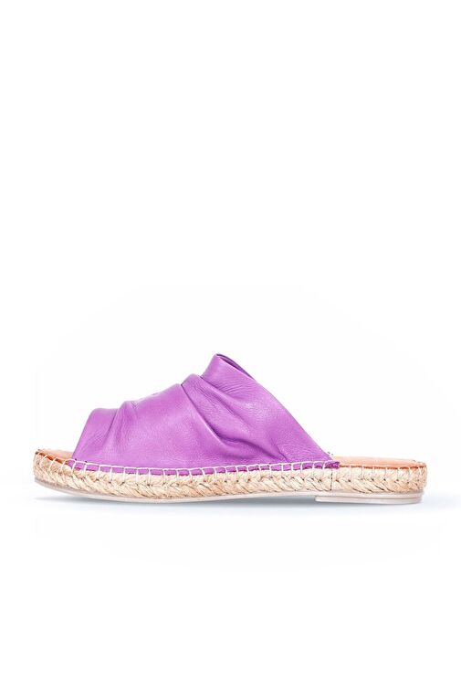 Bueno Shoes Lila Deri Kadın Espadril Terlik 01wl4617 - Görsel 4