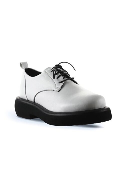 Bueno Shoes Beyaz Deri Kadın Klasik Ayakkabı 01wt0500 - Görsel 3