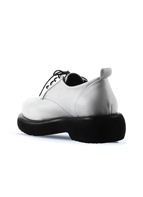 Bueno Shoes Beyaz Deri Kadın Klasik Ayakkabı 01wt0500 - Görsel 5