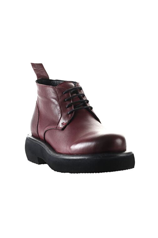 Bueno Shoes Bordo Deri Kadın Düz Bot 01wt0503 - Görsel 3