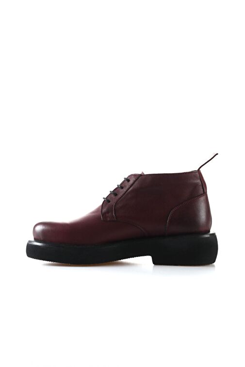 Bueno Shoes Bordo Deri Kadın Düz Bot 01wt0503 - Görsel 4