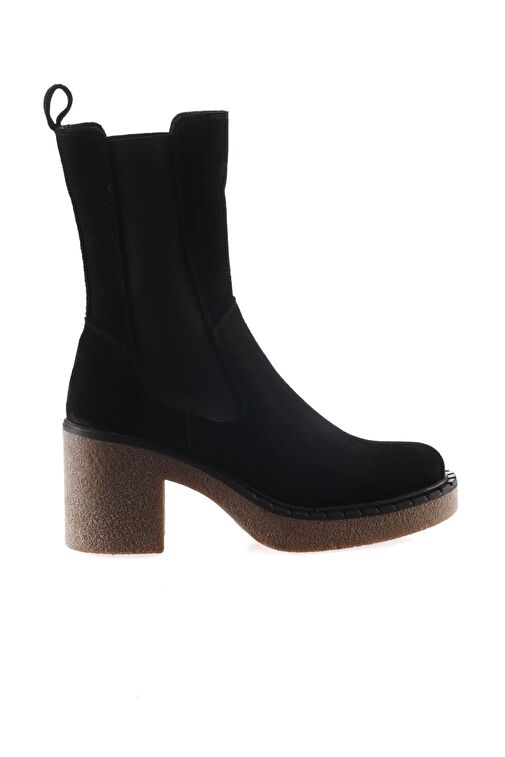 Bueno Shoes Siyah Süet Kadın Topuklu Bot 01wt2901 - Görsel 2