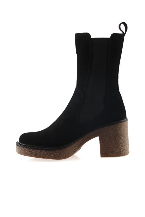 Bueno Shoes Siyah Süet Kadın Topuklu Bot 01wt2901 - Görsel 4