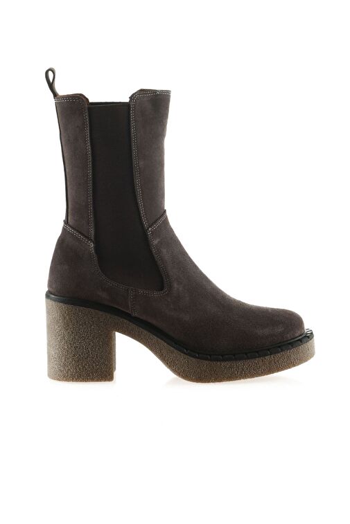 Bueno Shoes Vizon Süet Kadın Topuklu Bot 01wt2901 - Görsel 2