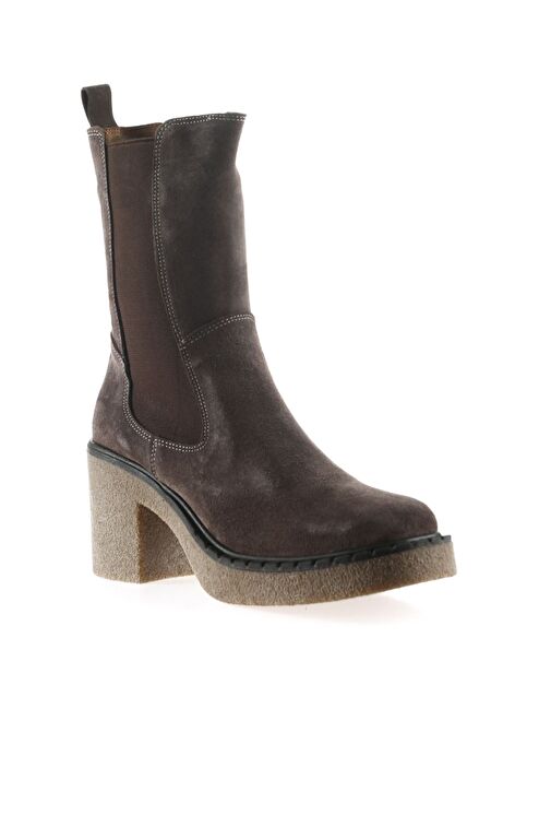 Bueno Shoes Vizon Süet Kadın Topuklu Bot 01wt2901 - Görsel 3