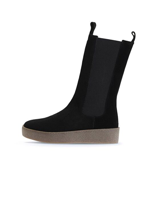 Bueno Shoes Siyah Süet Kadın Düz Bot 01wt3004 - Görsel 4
