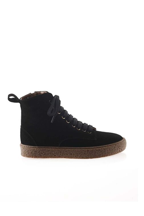 Bueno Shoes Siyah Süet Kadın Düz Bot 01wt3202 - Görsel 2