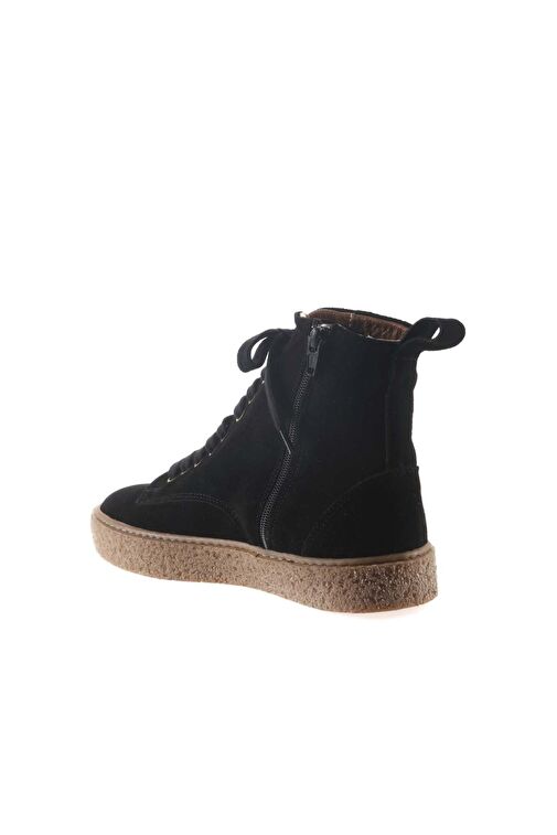 Bueno Shoes Siyah Süet Kadın Düz Bot 01wt3202 - Görsel 5