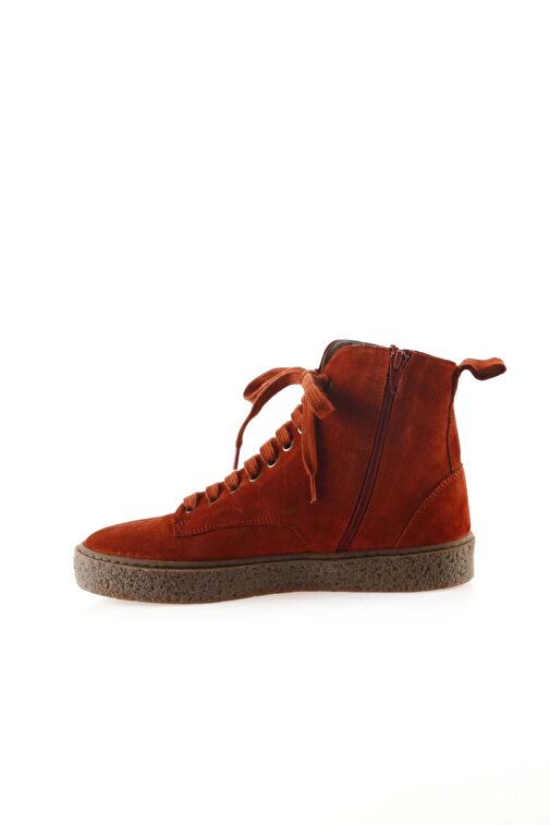 Bueno Shoes Kiremit Süet Kadın Düz Bot 01wt3202 - Görsel 4