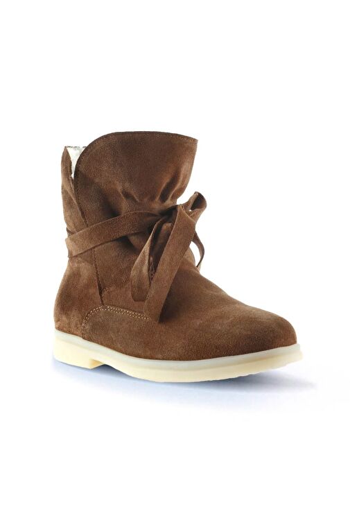 Bueno Shoes Taba Süet Kadın Düz Bot 01wt3303 - Görsel 3
