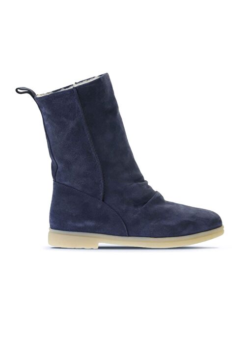Bueno Shoes Mavi Süet Kadın Düz Bot 01wt3305 - Görsel 2