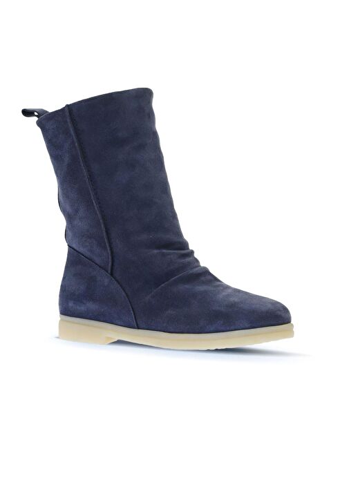 Bueno Shoes Mavi Süet Kadın Düz Bot 01wt3305 - Görsel 3