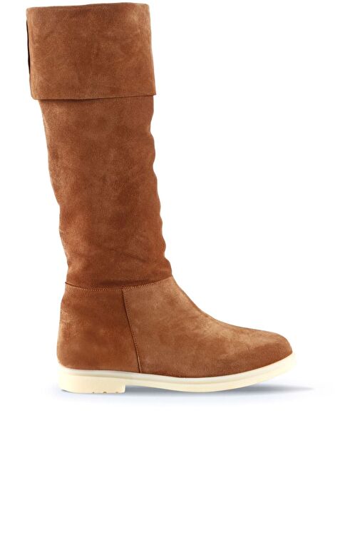 Bueno Shoes Taba Açık Süet Kadın Düz Çizme 01wt3307 - Görsel 2