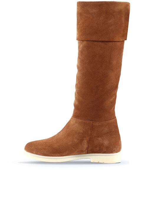 Bueno Shoes Taba Açık Süet Kadın Düz Çizme 01wt3307 - Görsel 3