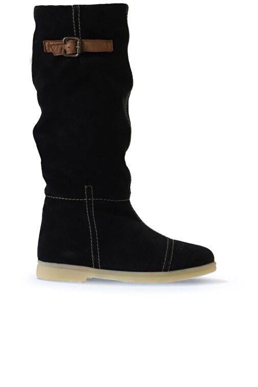 Bueno Shoes Siyah Süet Kadın Düz Çizme 01wt3314 - Görsel 2