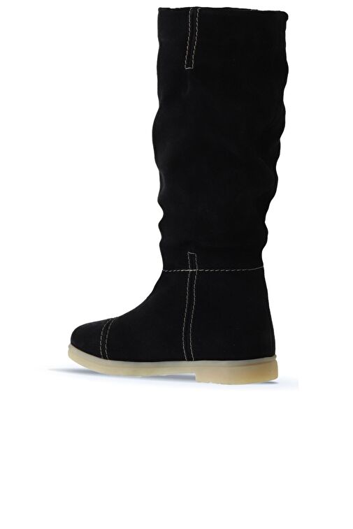 Bueno Shoes Siyah Süet Kadın Düz Çizme 01wt3314 - Görsel 5