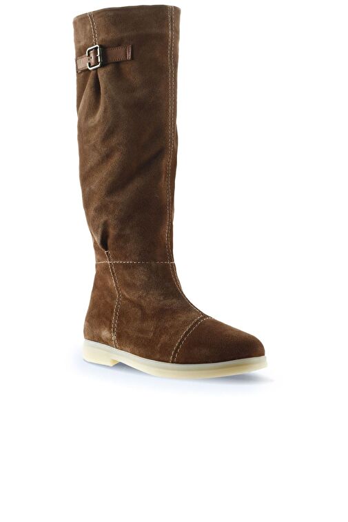 Bueno Shoes Taba Süet Kadın Düz Çizme 01wt3314 - Görsel 4