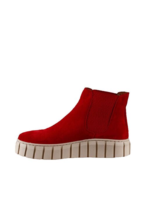 Bueno Shoes Kırmızı Süet Kadın Düz Bot 01wt3403 - Görsel 4
