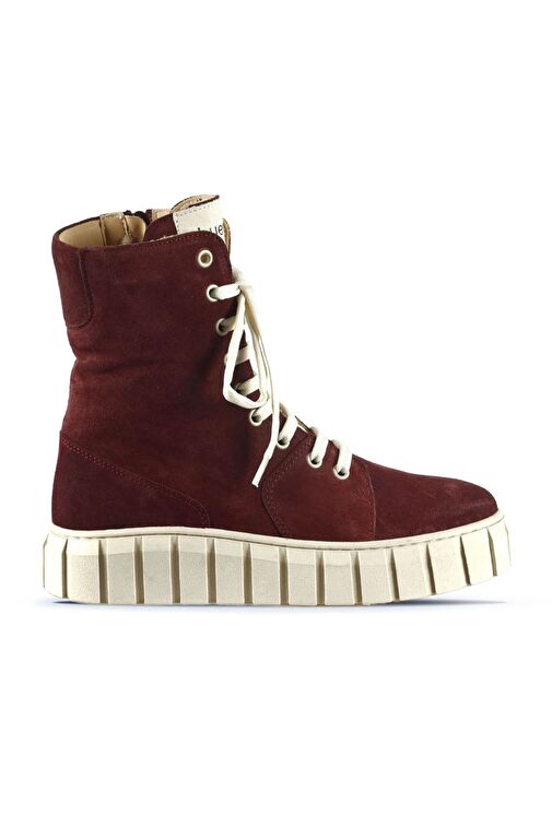 Bueno Shoes Bordo Süet Kadın Düz Bot 01wt3404 - Görsel 2