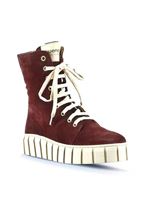 Bueno Shoes Bordo Süet Kadın Düz Bot 01wt3404 - Görsel 3