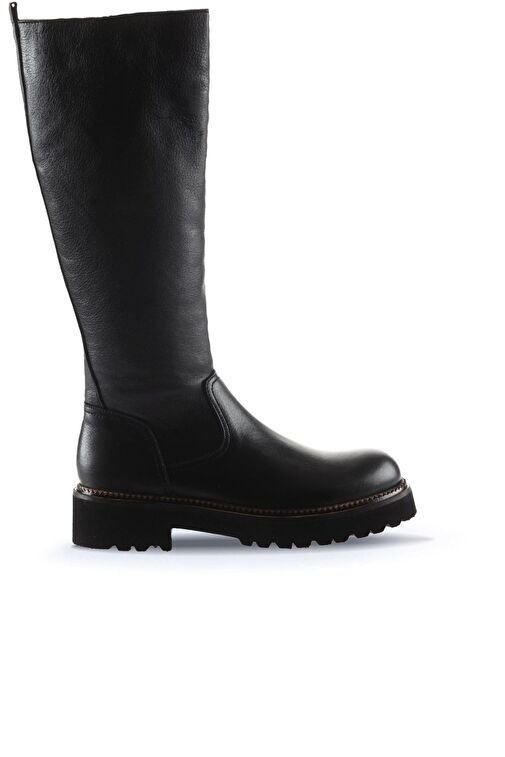 Bueno Shoes Siyah Flotter Deri Kadın Düz Çizme 01wt0804 - Görsel 2