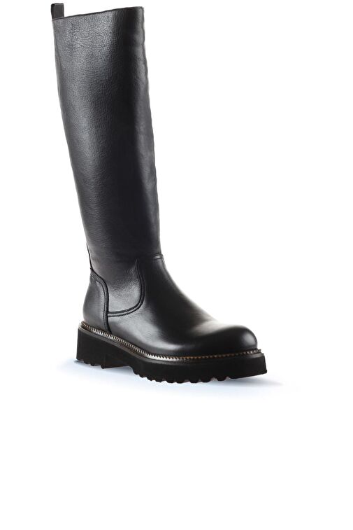 Bueno Shoes Siyah Flotter Deri Kadın Düz Çizme 01wt0804 - Görsel 4