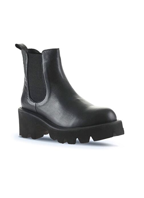 Bueno Shoes Siyah Flotter Deri Kadın Topuklu Bot 01wt1705 - Görsel 3