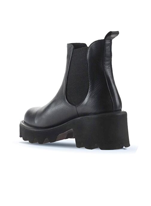 Bueno Shoes Siyah Flotter Deri Kadın Topuklu Bot 01wt1705 - Görsel 5