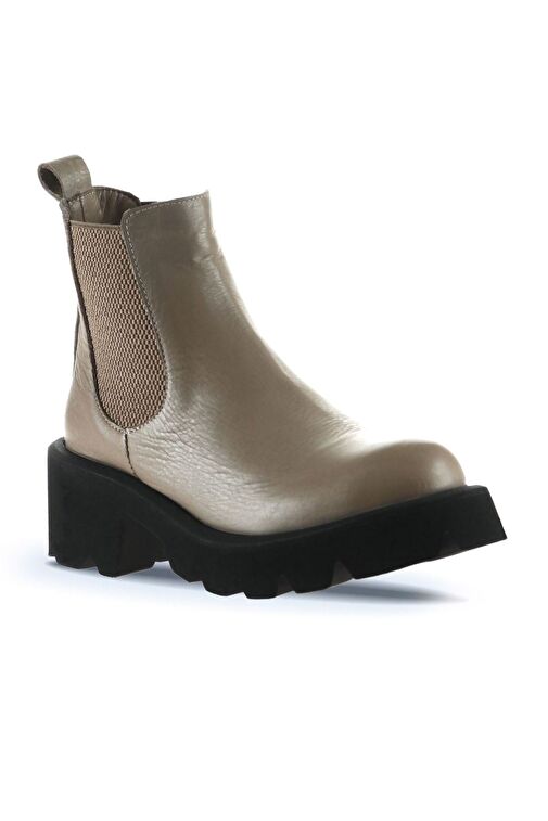 Bueno Shoes Gri Flotter Deri Kadın Topuklu Bot 01wt1705 - Görsel 3