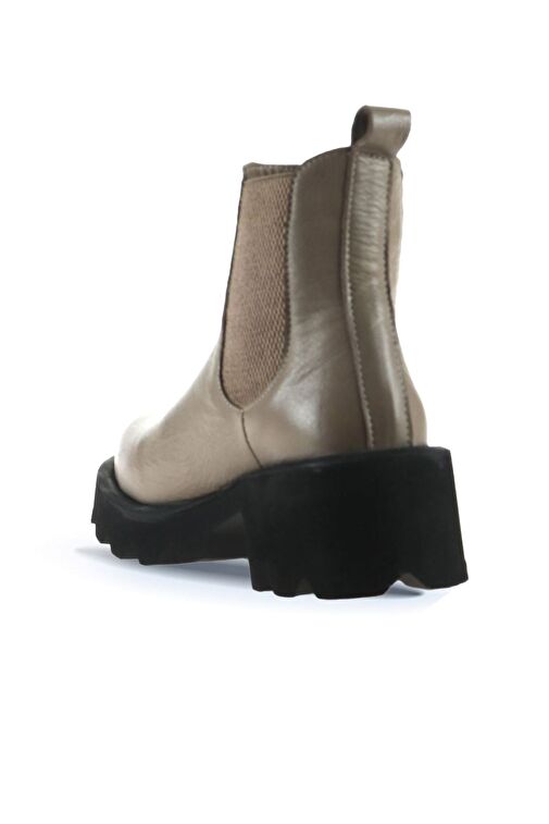 Bueno Shoes Gri Flotter Deri Kadın Topuklu Bot 01wt1705 - Görsel 5