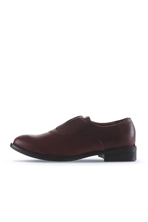 Bueno Shoes Bordo Deri Kadın Düz Ayakkabı 01wt2400 - Görsel 4