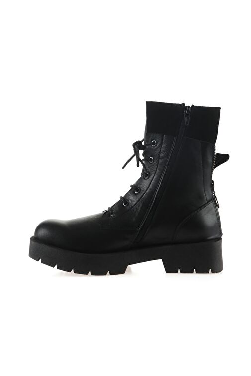 Bueno Shoes Siyah Deri Kadın Topuklu Bot 01wt2503 - Görsel 4