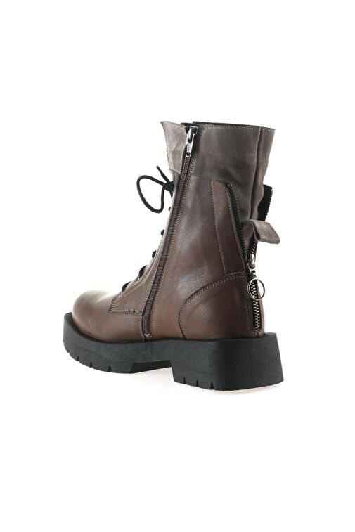 Bueno Shoes Vizon Deri Kadın Topuklu Bot 01wt2503 - Görsel 5