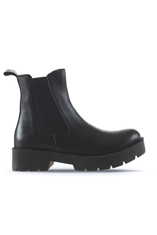 Bueno Shoes Siyah Deri Kadın Düz Bot 01wt2506 - Görsel 2