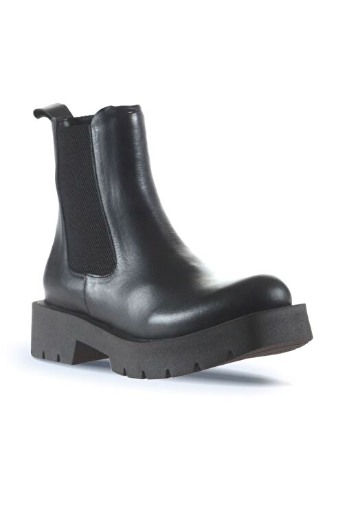 Bueno Shoes Siyah Deri Kadın Düz Bot 01wt2506 - Görsel 3