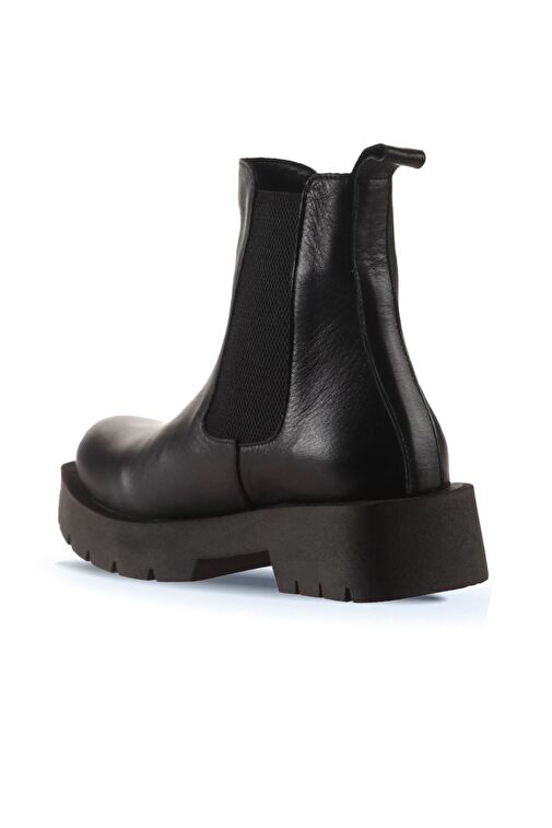 Bueno Shoes Siyah Deri Kadın Düz Bot 01wt2506 - Görsel 5