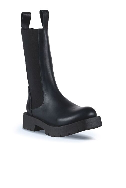 Bueno Shoes Siyah Deri Kadın Topuklu Bot 01wt2508 - Görsel 3