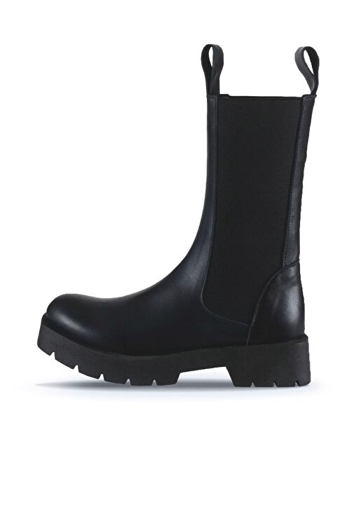 Bueno Shoes Siyah Deri Kadın Topuklu Bot 01wt2508 - Görsel 4